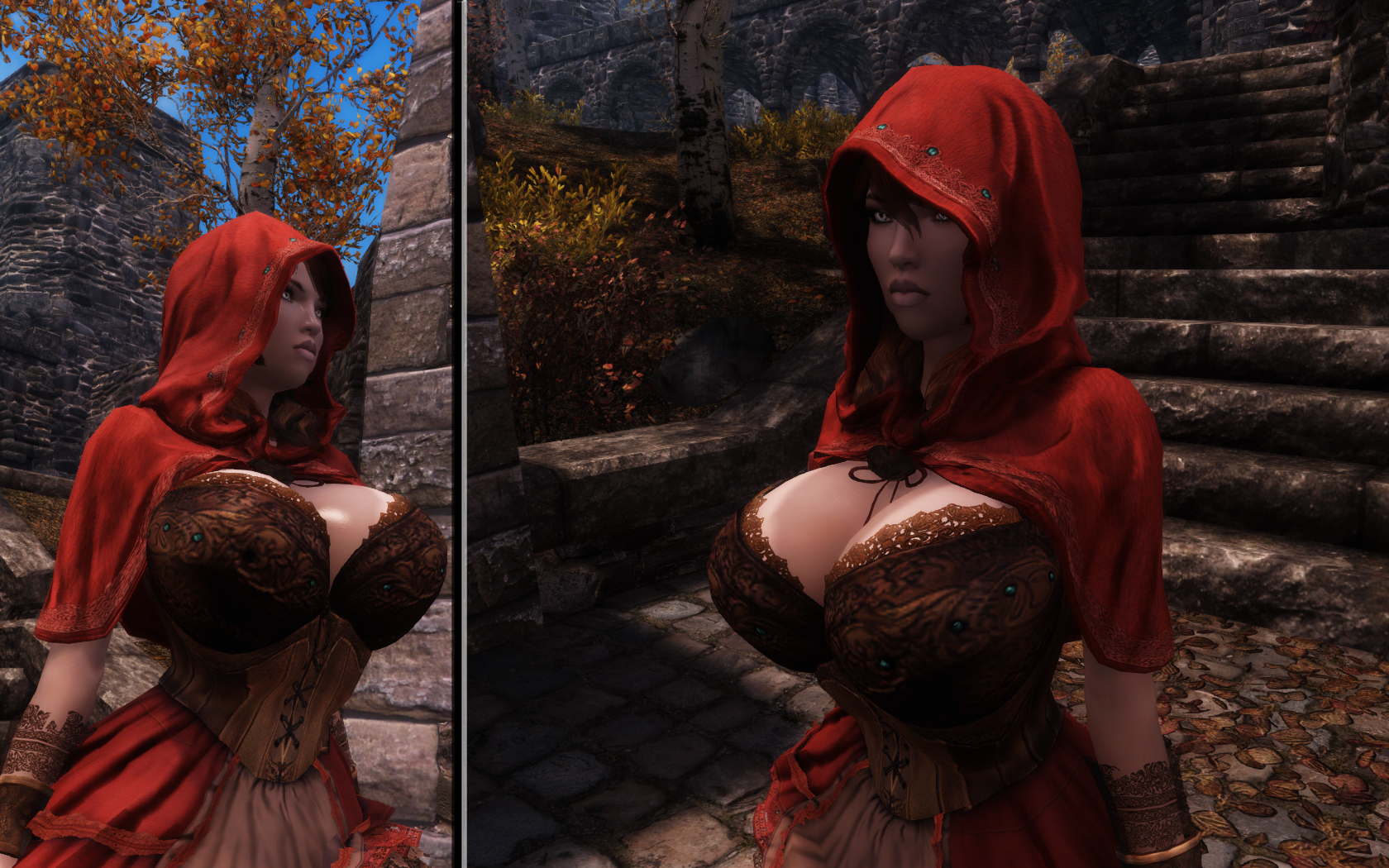 I've been trying to find armor mods for Skyrim that have frilly skirts...