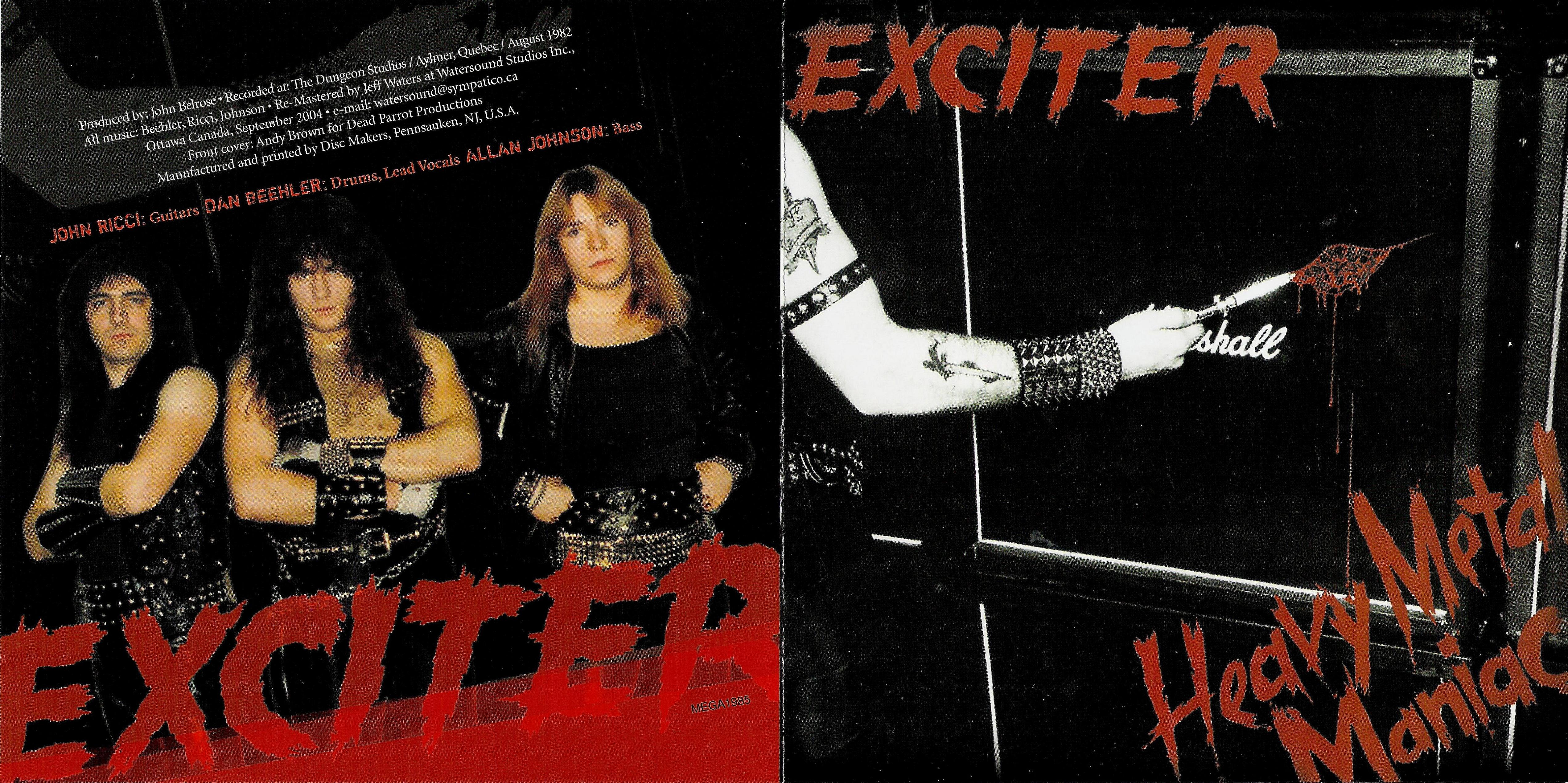 Тексты метал групп. Exciter Heavy Metal Maniac 1983. Exciter Heavy Metal Maniac. Exciter альбомы. Переиздание Exciter.